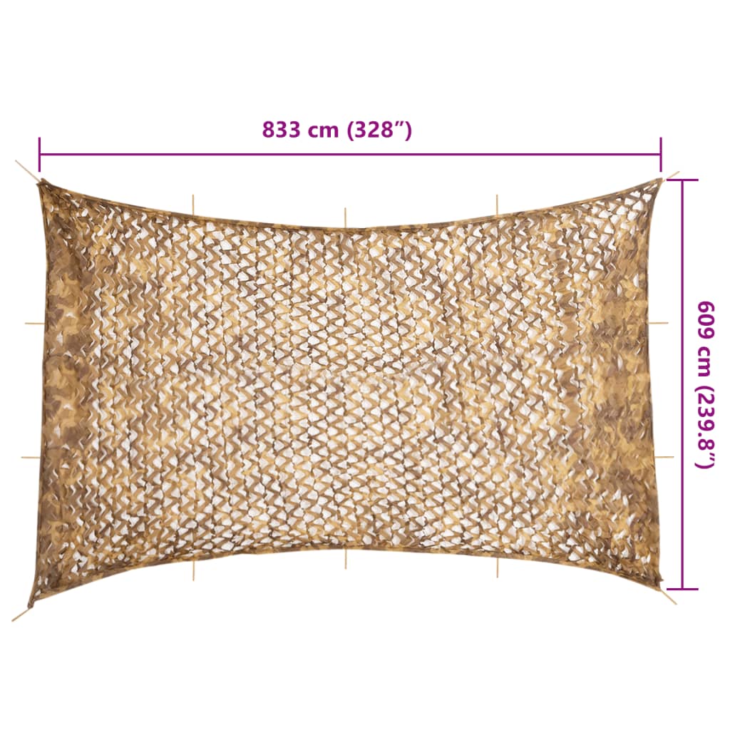 Camouflage Net with Storage Bag 833x609 cm Sand