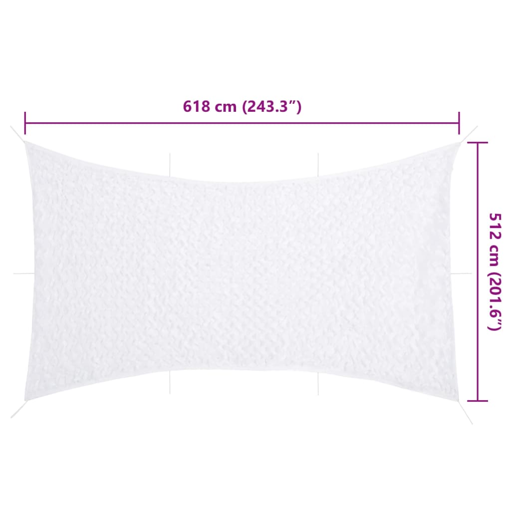 Camouflage Net with Storage Bag 618x512 cm White