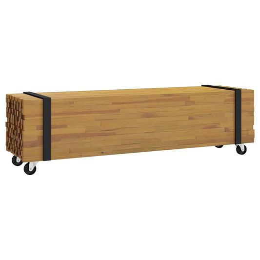 TV Stand Brown 110 x 30 x 30 cm Solid Teak Wood TV Stand Brown 110 x 30 x 30 cm Solid Teak Wood