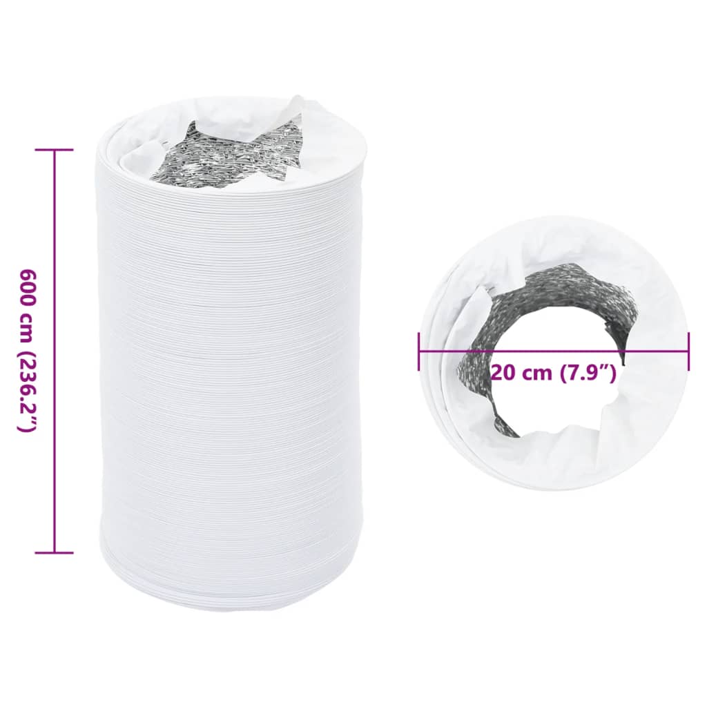 Ventilation Duct Aluminium and PVC 6 m Ø20 cm