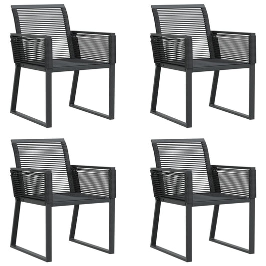 Garden Chairs 4 pcs Black Poly Rattan Garden Chairs 4 pcs Black Poly Rattan