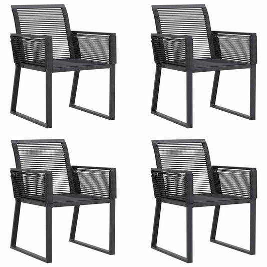 Garden Chairs 4 pcs Black Poly Rattan Garden Chairs 4 pcs Black Poly Rattan