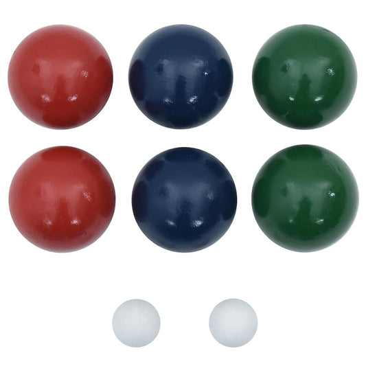 8 Piece Bocce Ball Set with Carrying Bag Solid Pine Wood 8 Piece Bocce Ball Set with Carrying Bag Solid Pine Wood