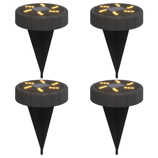 Solar Ground Lights with Ground Spikes Outdoor 4 pcs Warm White Solar Ground Lights with Ground Spikes Outdoor 4 pcs Warm White