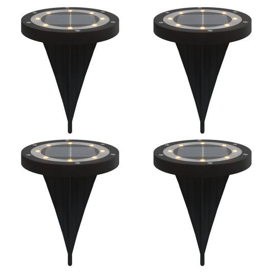 Solar Ground Lights with Ground Spikes Outdoor 4 pcs Warm White Solar Ground Lights with Ground Spikes Outdoor 4 pcs Warm White