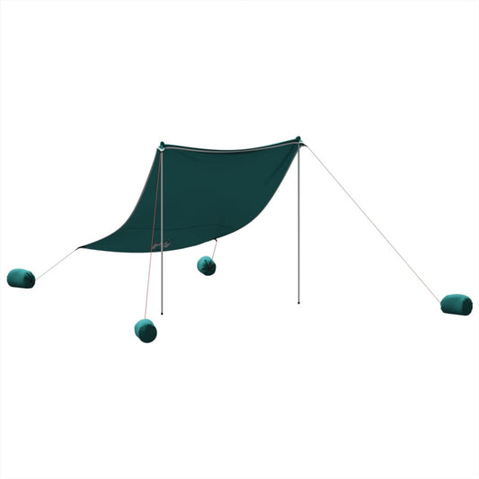Beach Canopy with Sand Anchors Green 214x236 cm Beach Canopy with Sand Anchors Green 214x236 cm