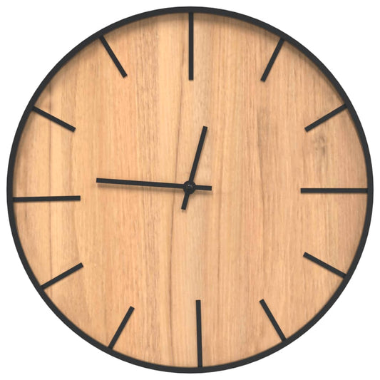 Wall Clock Brown Ø39 cm Iron and Engineered Wood Wall Clock Brown Ø39 cm Iron and Engineered Wood