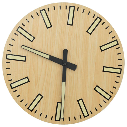 Wall Clock with Luminous Scales and Pointers Yellow Ø30 cm Wall Clock with Luminous Scales and Pointers Yellow Ø30 cm