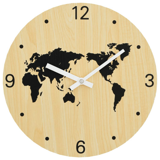 Wall Clock Yellow and Black Ø30 cm Engineered Wood Wall Clock Yellow and Black Ø30 cm Engineered Wood