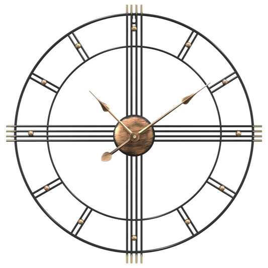 Wall Clock Black Ø60 cm Iron Wall Clock Black Ø60 cm Iron