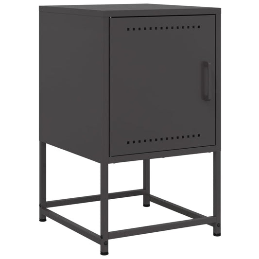 Bedside Cabinet Black 36x39x60.5 cm Steel Bedside Cabinet Black 36x39x60.5 cm Steel