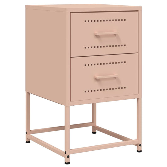 Bedside Cabinet Pink 36x39x60,5 cm Steel Bedside Cabinet Pink 36x39x60,5 cm Steel