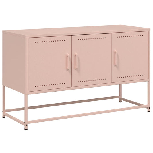 TV Cabinet Pink 100,5x39x60,5 cm Steel TV Cabinet Pink 100,5x39x60,5 cm Steel