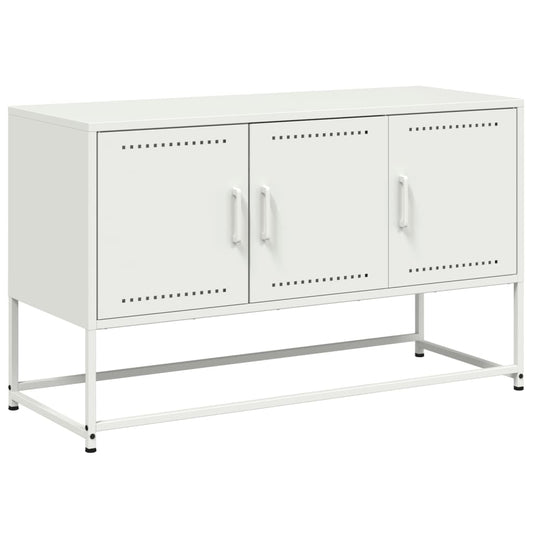 TV Cabinet White 100.5x39x60.5 cm Steel TV Cabinet White 100.5x39x60.5 cm Steel
