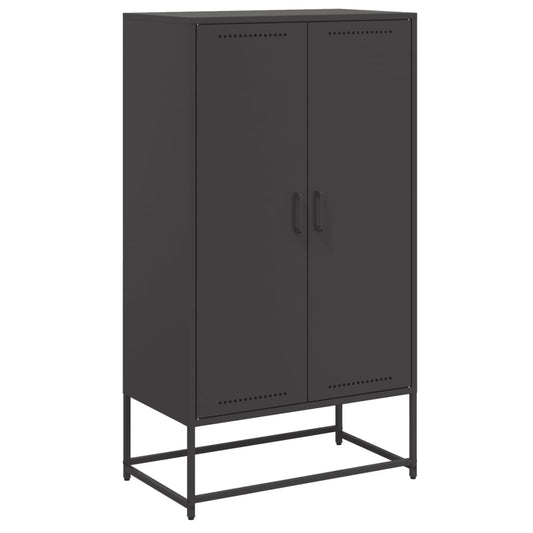 Highboard Black 68.5x38.5x123.5 cm Steel Highboard Black 68.5x38.5x123.5 cm Steel