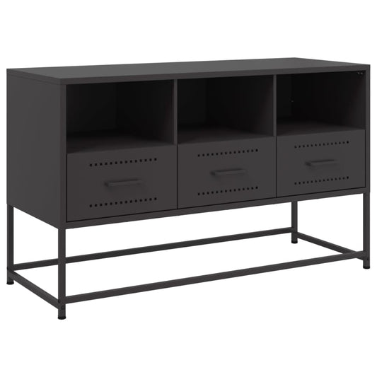 TV Cabinet Black 100.5x39x60.5 cm Steel TV Cabinet Black 100.5x39x60.5 cm Steel