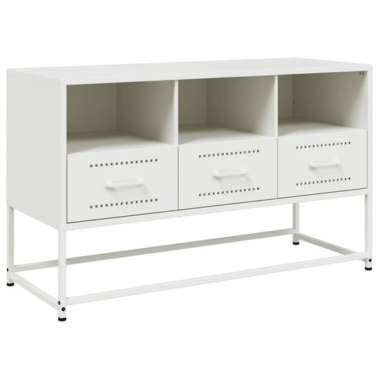 TV Cabinet White 100,5x39x60,5 cm Steel TV Cabinet White 100,5x39x60,5 cm Steel
