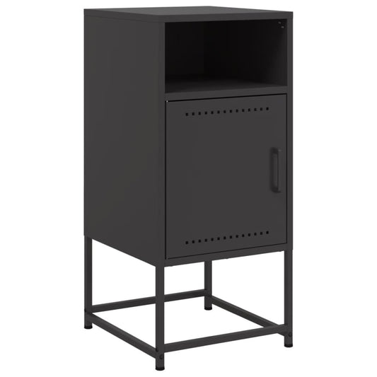Bedside Cabinet Black 36x39x78 cm Steel Bedside Cabinet Black 36x39x78 cm Steel