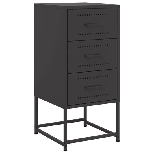 Bedside Cabinet Black 36x39x78 cm Steel Bedside Cabinet Black 36x39x78 cm Steel