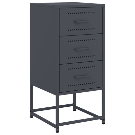 Bedside Cabinet Anthracite 36x39x78 cm Steel Bedside Cabinet Anthracite 36x39x78 cm Steel