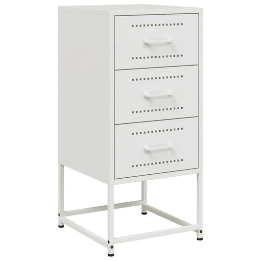 Bedside Cabinet White 36x39x78 cm Steel Bedside Cabinet White 36x39x78 cm Steel