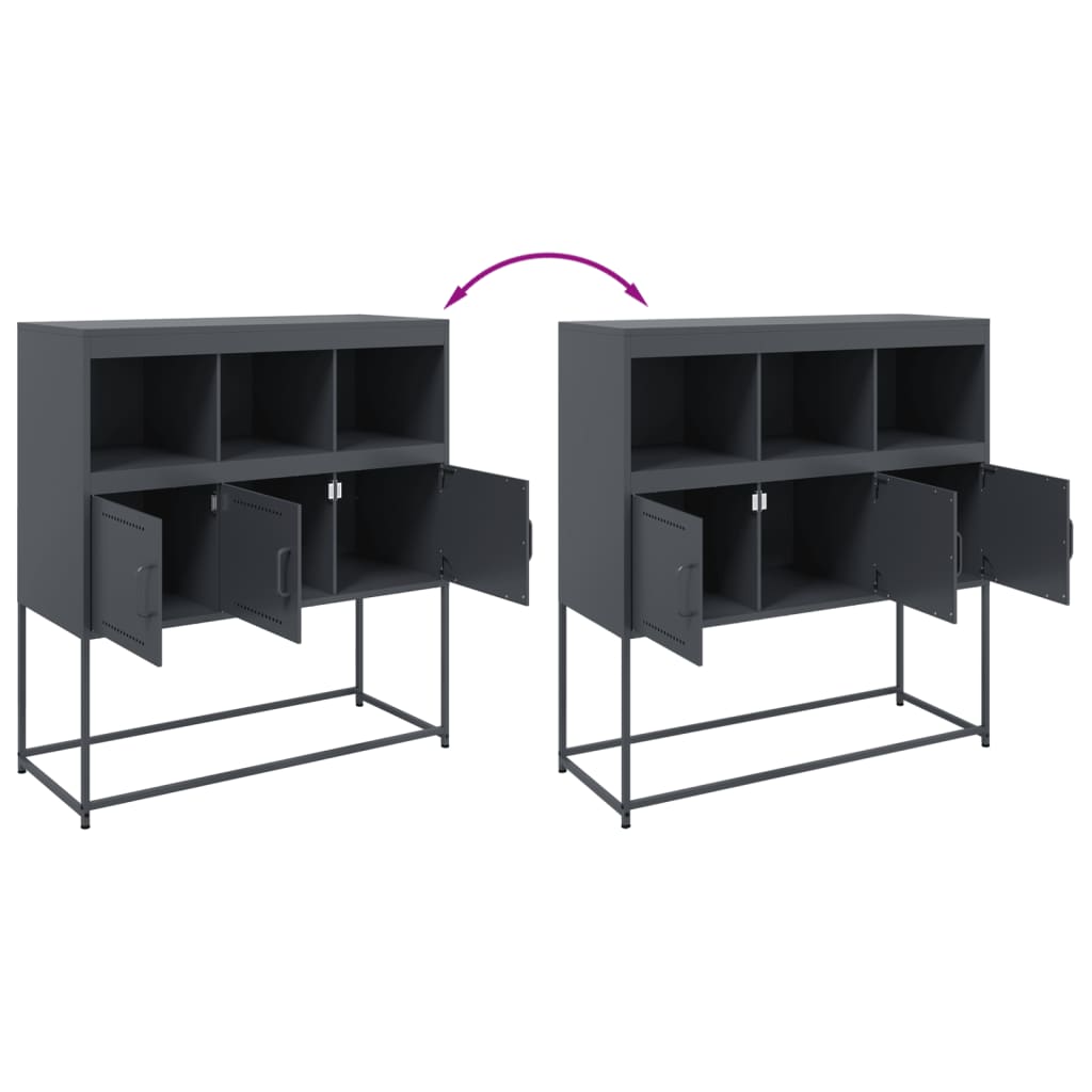 Sideboard Anthracite 100,5x39x107 cm Steel