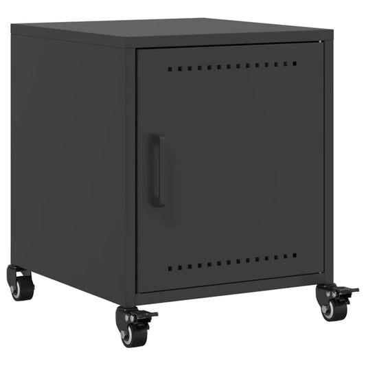 Bedside Cabinet Black 36x39x43.5 cm Steel Bedside Cabinet Black 36x39x43.5 cm Steel
