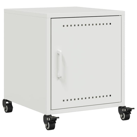 Bedside Cabinet White 36x39x43.5 cm Steel Bedside Cabinet White 36x39x43.5 cm Steel