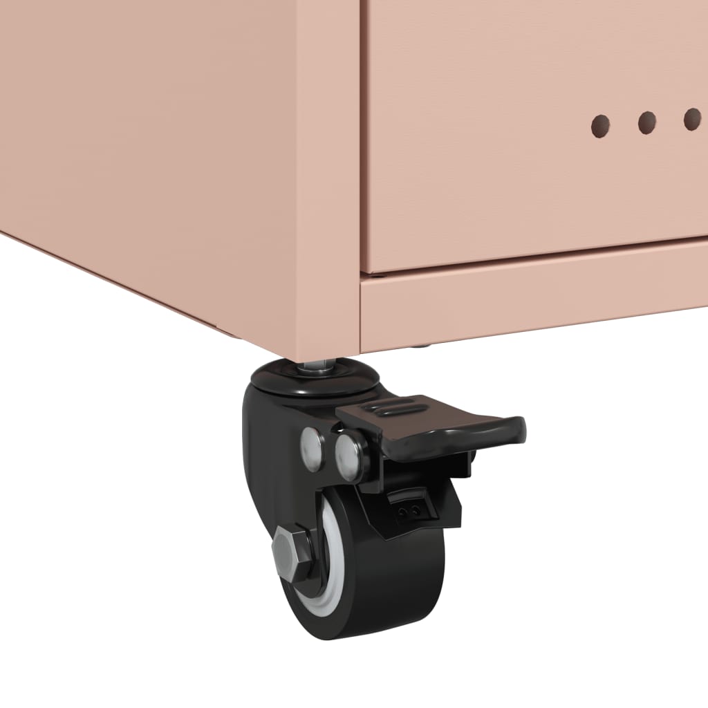 Bedside Cabinets 2 pcs Pink 36x39x43,5 cm Steel