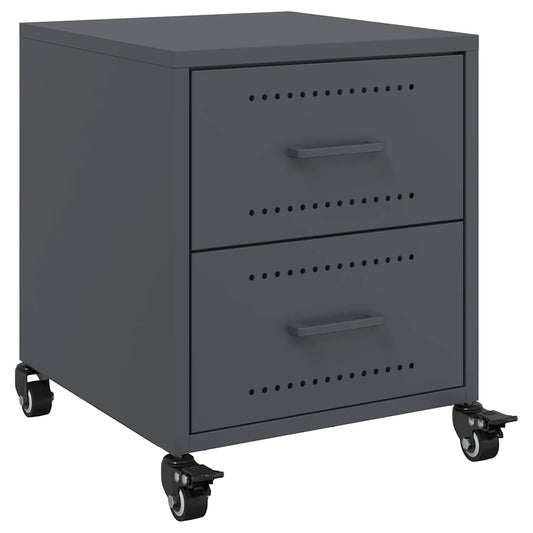 Bedside Cabinet Anthracite 36x39x43.5 cm Steel Bedside Cabinet Anthracite 36x39x43.5 cm Steel