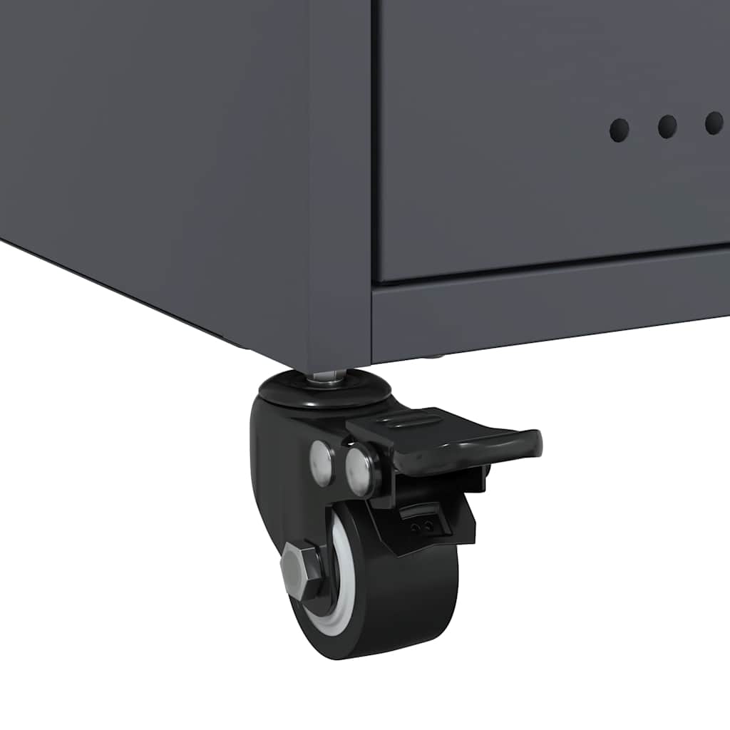 Bedside Cabinets 2 pcs Anthracite 36x39x43,5 cm Steel
