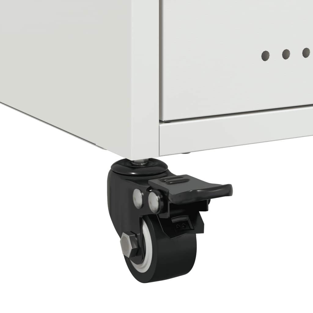 Bedside Cabinet White 36x39x43,5 cm Steel