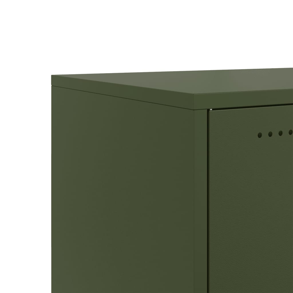 TV Cabinet Olive Green 100,5x39x43,5 cm Steel