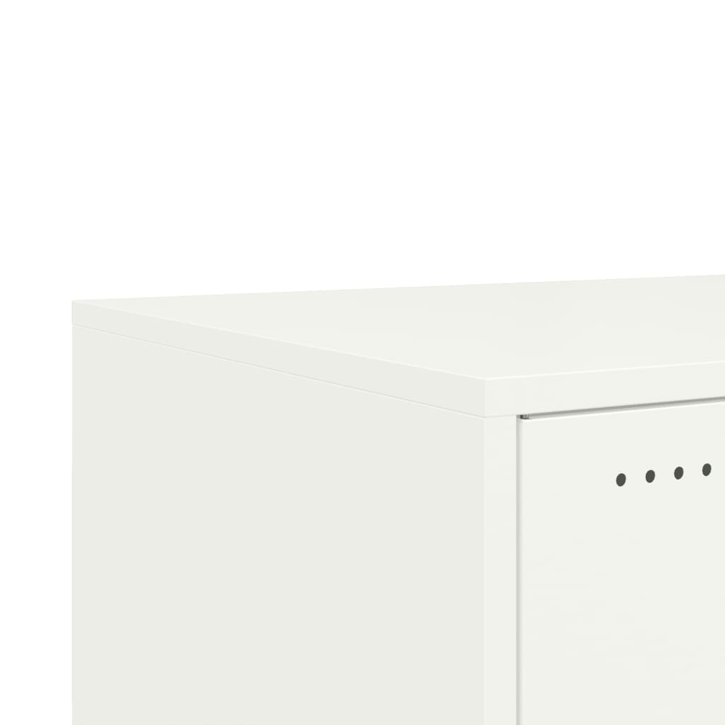 Coffee Table White 68x50x43.5 cm Steel