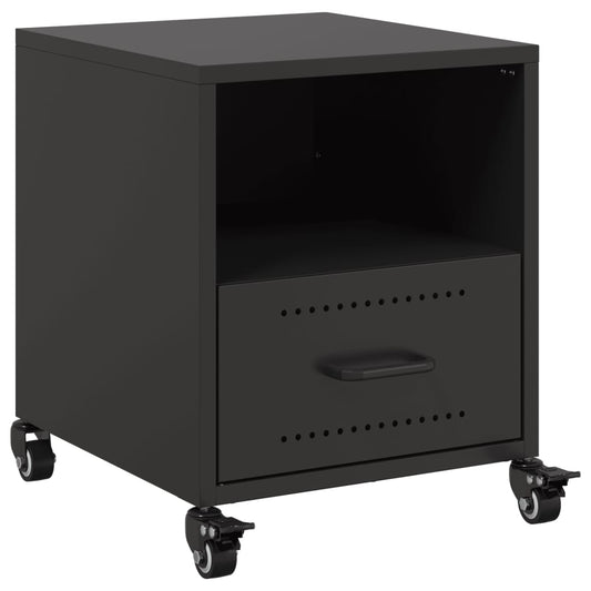 Bedside Cabinet Black 36x39x43,5 cm Steel Bedside Cabinet Black 36x39x43,5 cm Steel