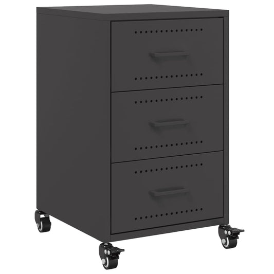 Bedside Cabinet Black 36x39x59 cm Steel Bedside Cabinet Black 36x39x59 cm Steel