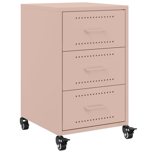 Bedside Cabinet Pink 36x39x59 cm Steel Bedside Cabinet Pink 36x39x59 cm Steel