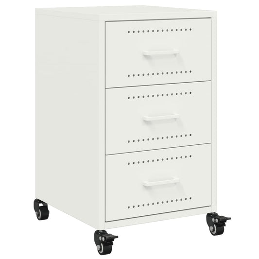 Bedside Cabinet White 36x39x59 cm Steel Bedside Cabinet White 36x39x59 cm Steel