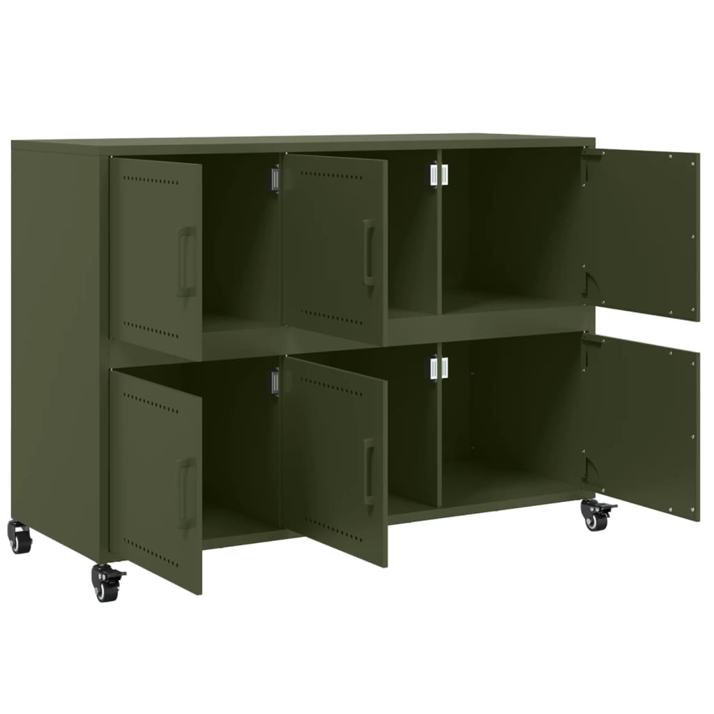 Sideboard Olive Green 100,5x39x72 cm Steel