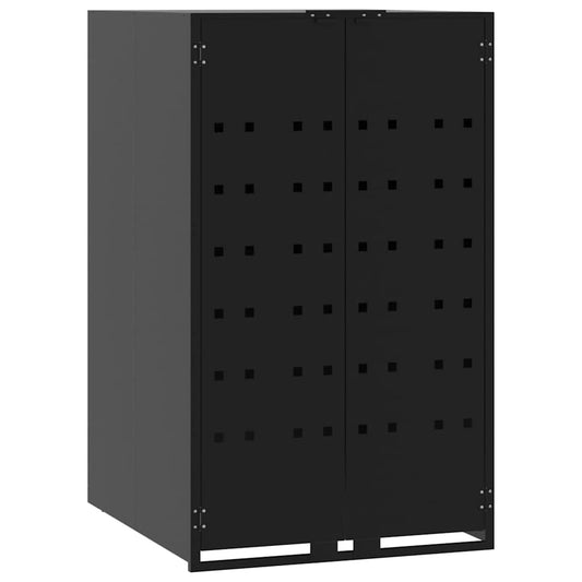 Wheelie Bin Storage for Single Bin Black 69x79x117 cm Steel Wheelie Bin Storage for Single Bin Black 69x79x117 cm Steel