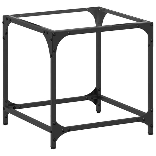 Coffee Table with Transparent Glass Top 40x40x40 cm Steel Coffee Table with Transparent Glass Top 40x40x40 cm Steel