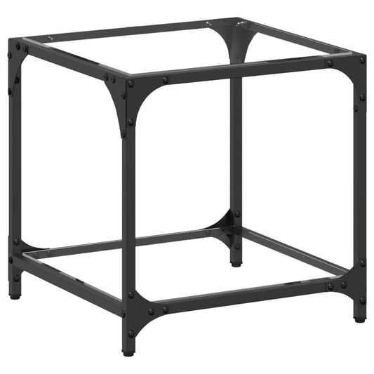 Coffee Table with Transparent Glass Top 40x40x40 cm Steel Coffee Table with Transparent Glass Top 40x40x40 cm Steel