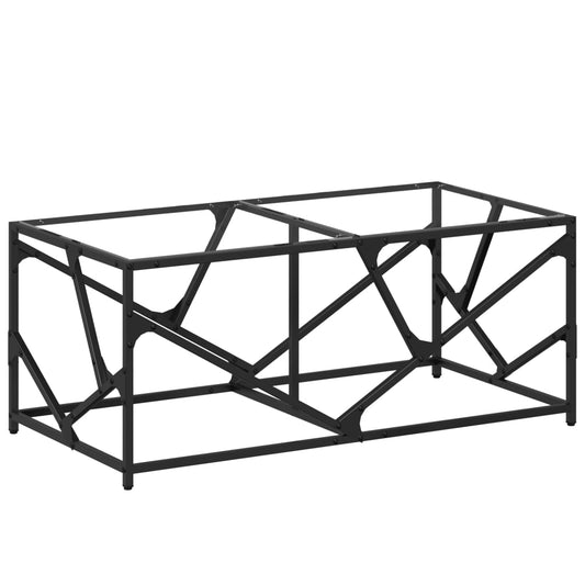 Coffee Table with Transparent Glass Top 98.5x50x41 cm Steel Coffee Table with Transparent Glass Top 98.5x50x41 cm Steel