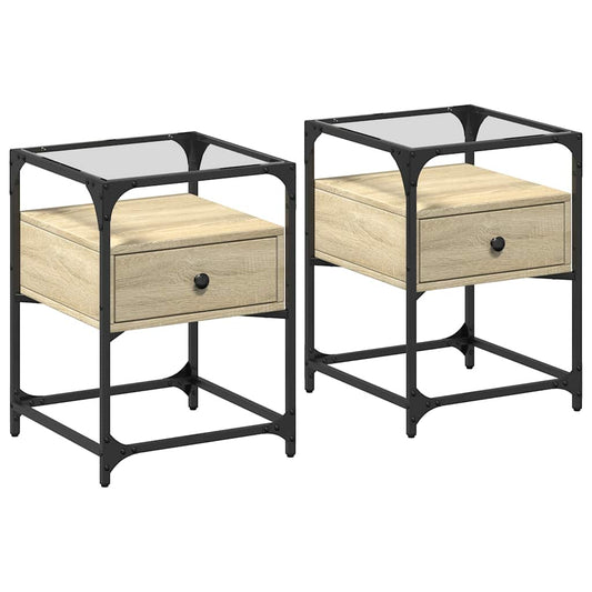 Bedside Cabinets 2 pcs Sonoma Oak 40x40x55 cm Engineered Wood Bedside Cabinets 2 pcs Sonoma Oak 40x40x55 cm Engineered Wood