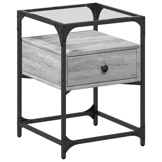 Bedside Cabinet Gery Sonoma 40x40x55 cm Engineered Wood Bedside Cabinet Gery Sonoma 40x40x55 cm Engineered Wood