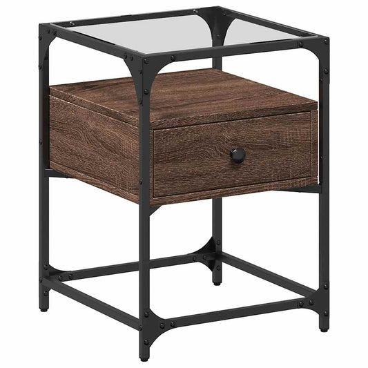 Bedside Cabinet Brown Oak 40x40x55 cm Engineered Wood Bedside Cabinet Brown Oak 40x40x55 cm Engineered Wood