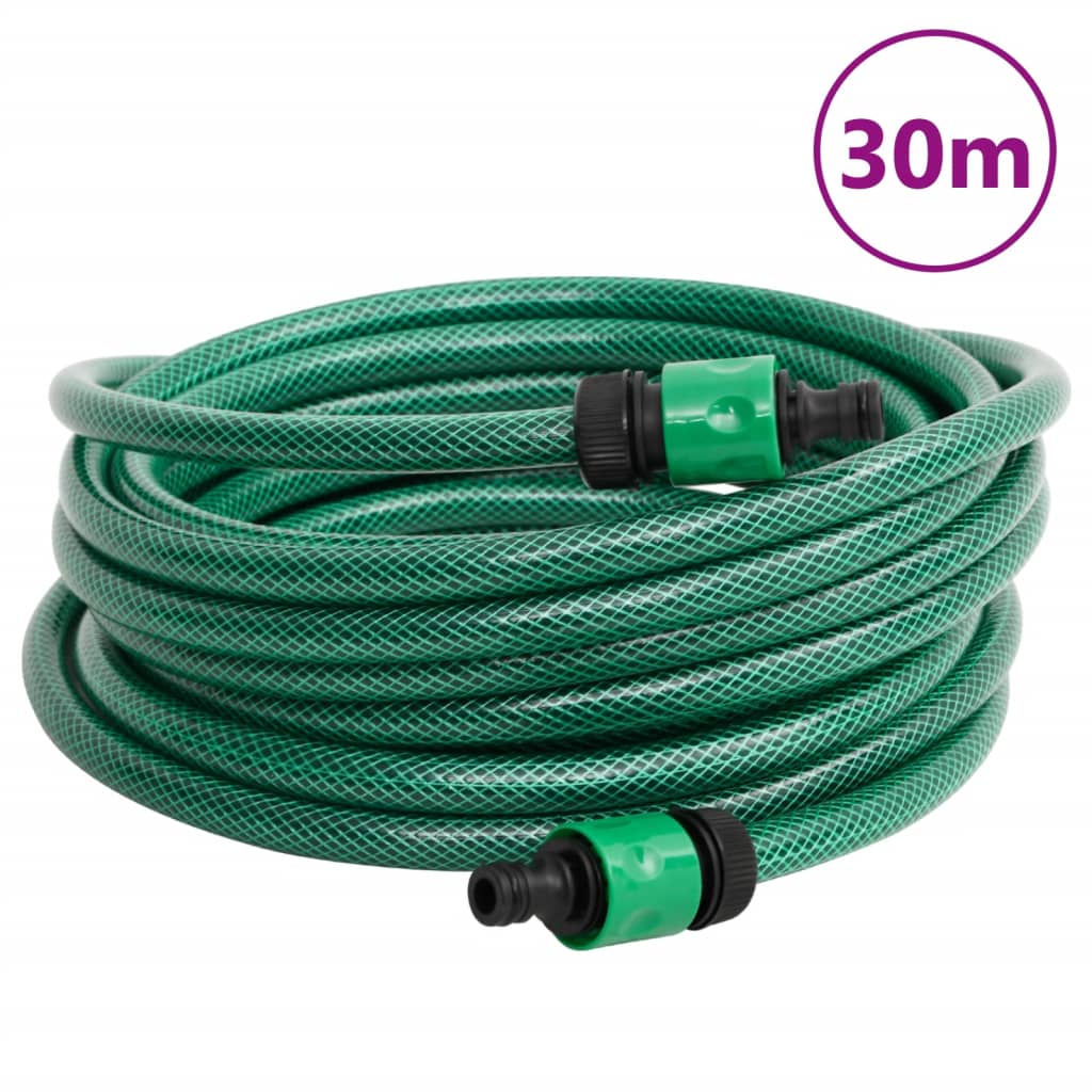 Green Hose Reel Cart with 30 m Hose PVC