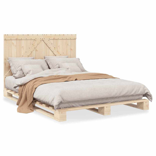 Bed Frame without Mattress with Headboard 140x200 cm Solid Wood Bed Frame without Mattress with Headboard 140x200 cm Solid Wood