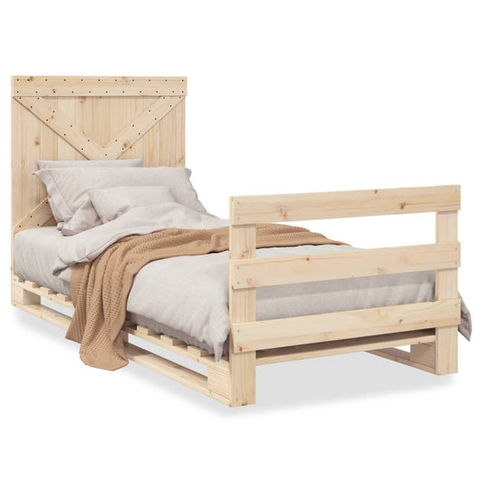 Bed Frame without Mattress with Headboard 90x200 cm Solid Wood Bed Frame without Mattress with Headboard 90x200 cm Solid Wood