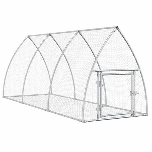 Rabbit Hutch Silver 105x300x120 cm Galvanised Steel Rabbit Hutch Silver 105x300x120 cm Galvanised Steel